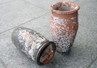 画像:岬町多奈川で使われていた素焼きのタコ壺